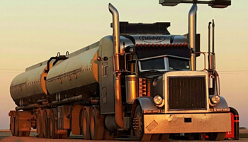 truck in the sunset